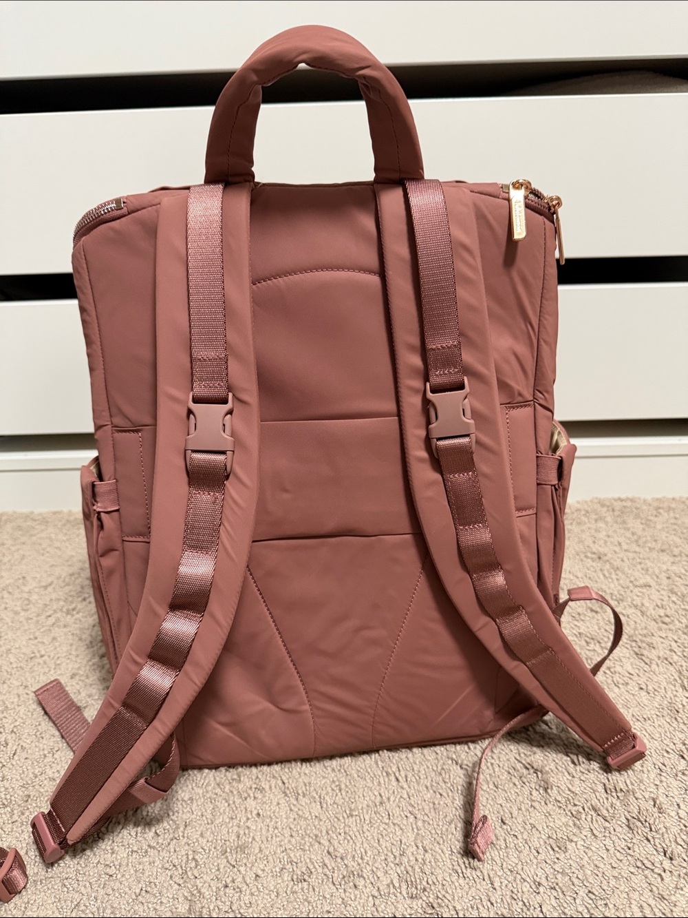 Lululemon Dusty Rose Backpack Set with Pouch and Changing Pad - Picture 6 of 10